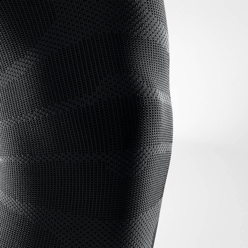 Knee Sleeve NBA Detail Compression Technology Detailansicht NBA Knee Sleeve Gestrick am Knie