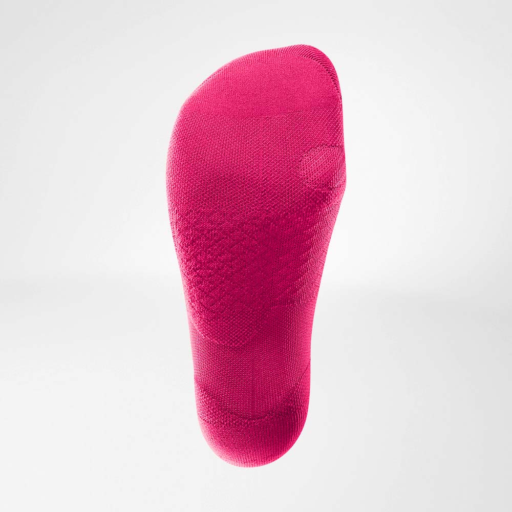 Produktansicht leichte Laufsocke rosa von unten