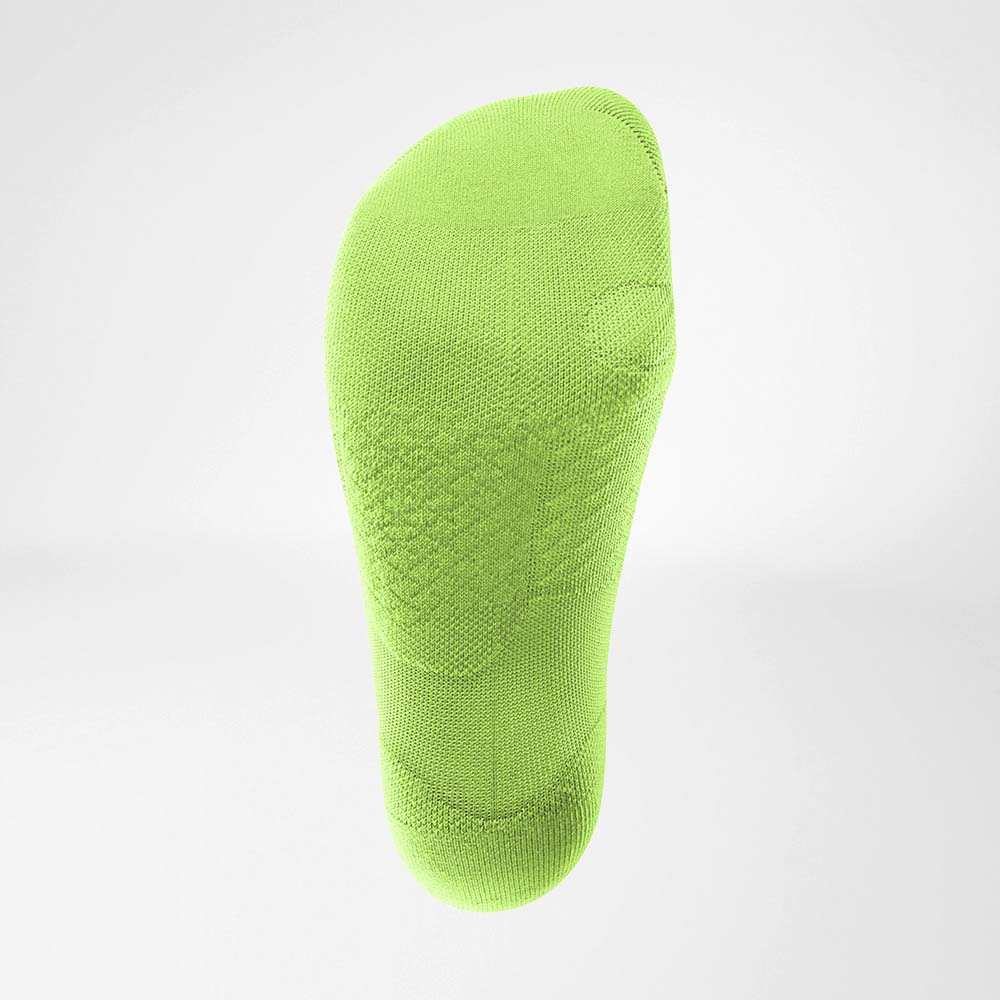 Produktansicht leichte Laufsocke grün von unten
