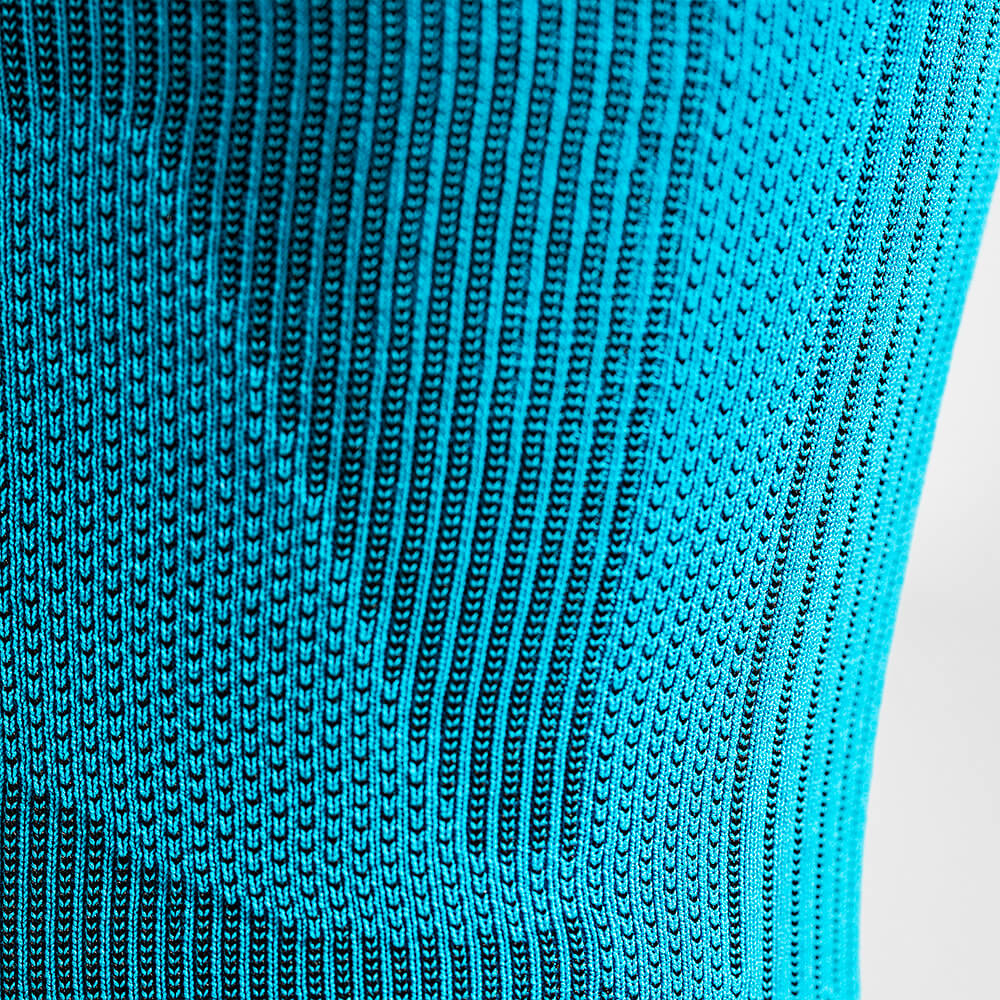 Oberschenkel Sleeves Detail Compression Zones Detailaufnahme Gestrickverlauf des Upper Leg Sleeves für den Sport