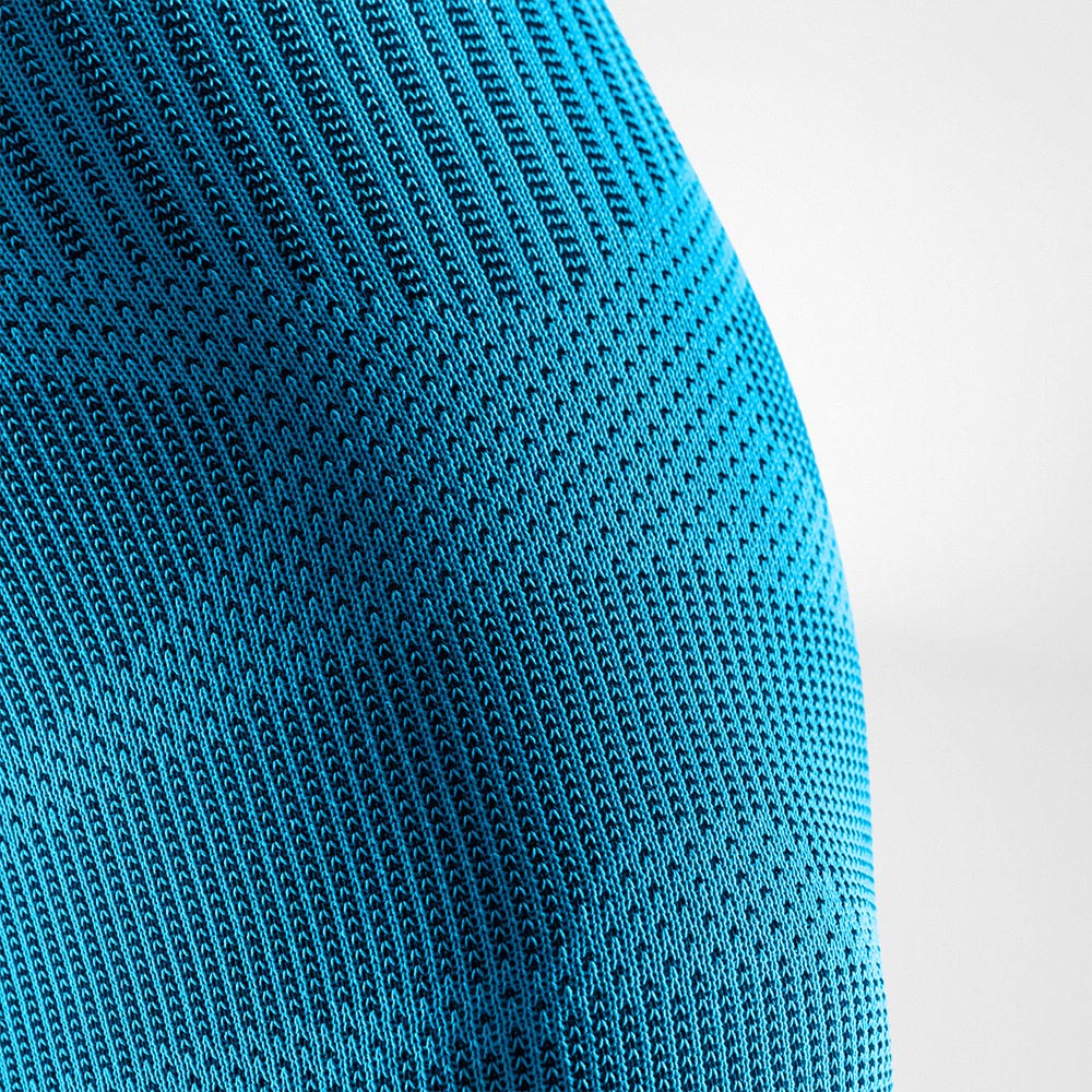 Knee Sleeve rivera Detail Gestrick Detailansicht eines Knee Sleeves mit Fokus auf die verschiedenen funkionalen Gestrickmuster