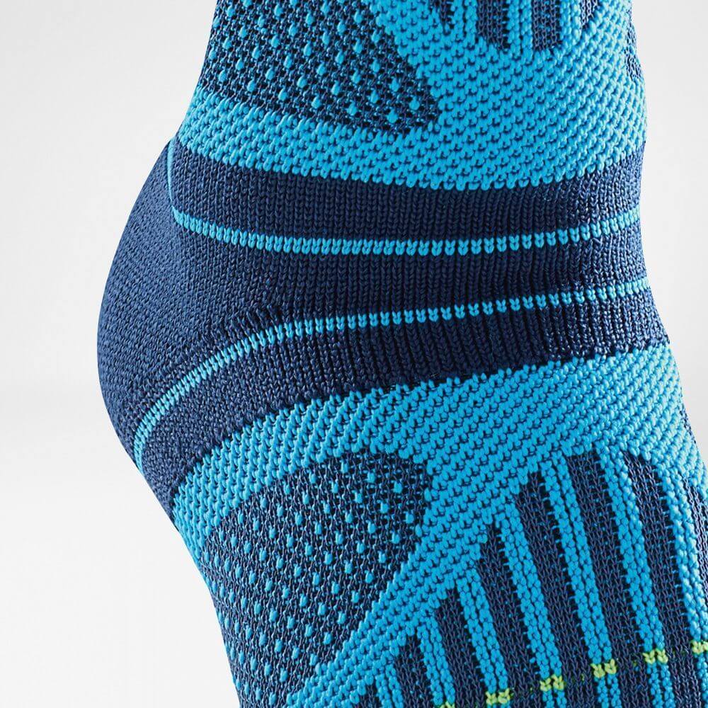 Sprunggelenkbandage rivera Detail Gestrick Detailansicht des Gestrickverlaufes der rivera-farbenen Sportbandage für das Sprunggelenk