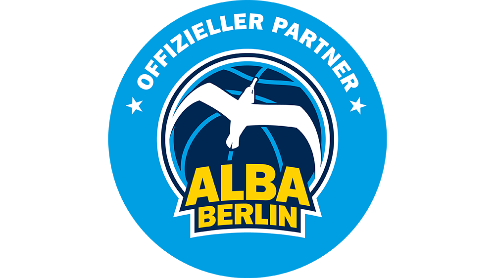 Bauerfeind Sports ist stolzer Partner von Alba Berlin Partnerlogo von Alba Berlin