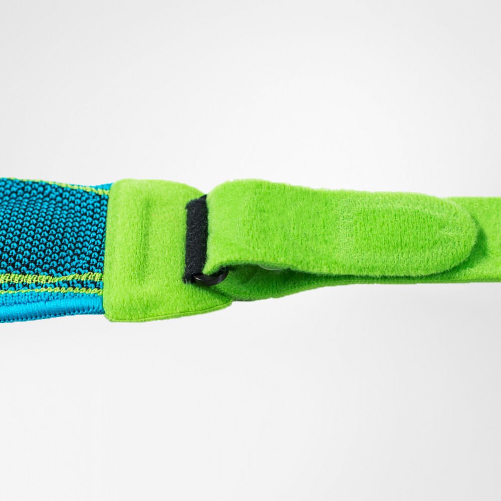 Knee Strap Detail Klettverschluss Detailansicht des Verschlusses der Sports Knee Strap