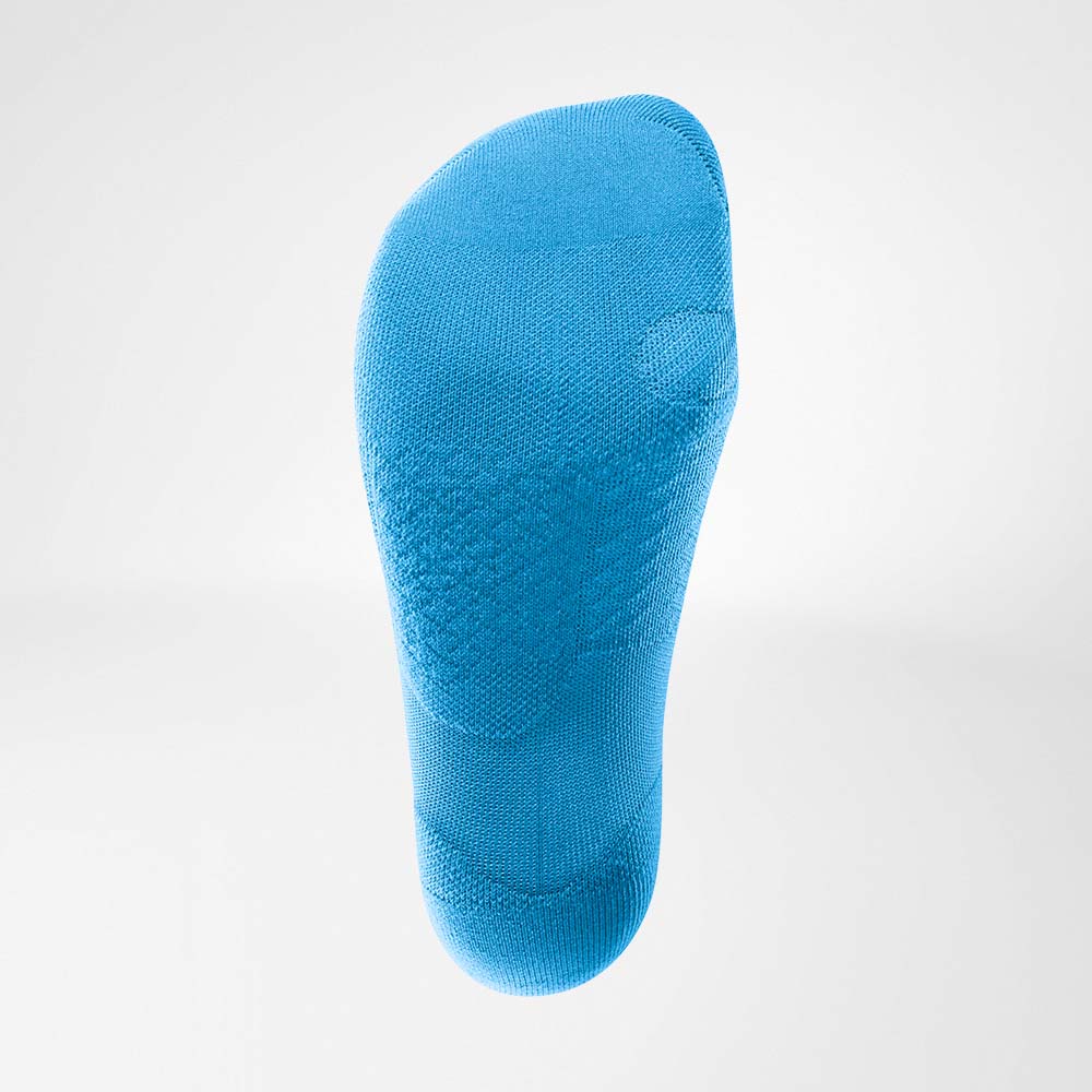 Ansicht der Laufsocke blau von unten
