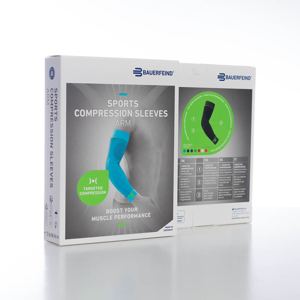 Compression Arm Sleeves Verpackung Verpackungsbild der Arm Sleeve