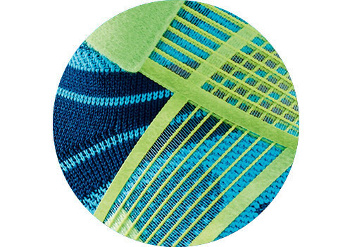 Detailbild einer Sprunggelenk Bandage Eine genaue Abbildung einer Sprunggelenk Bandage die einstellbar ist.